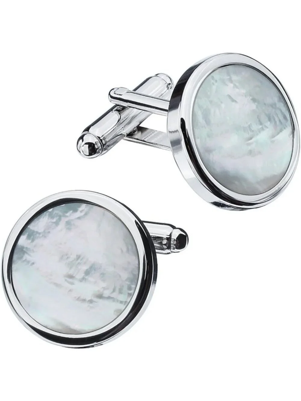 Elegant Mother-of-Pearl Tuxedo Shirt Button & Cufflink Set for Weddings & Events